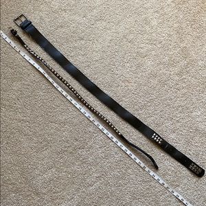 2 black belts with studs